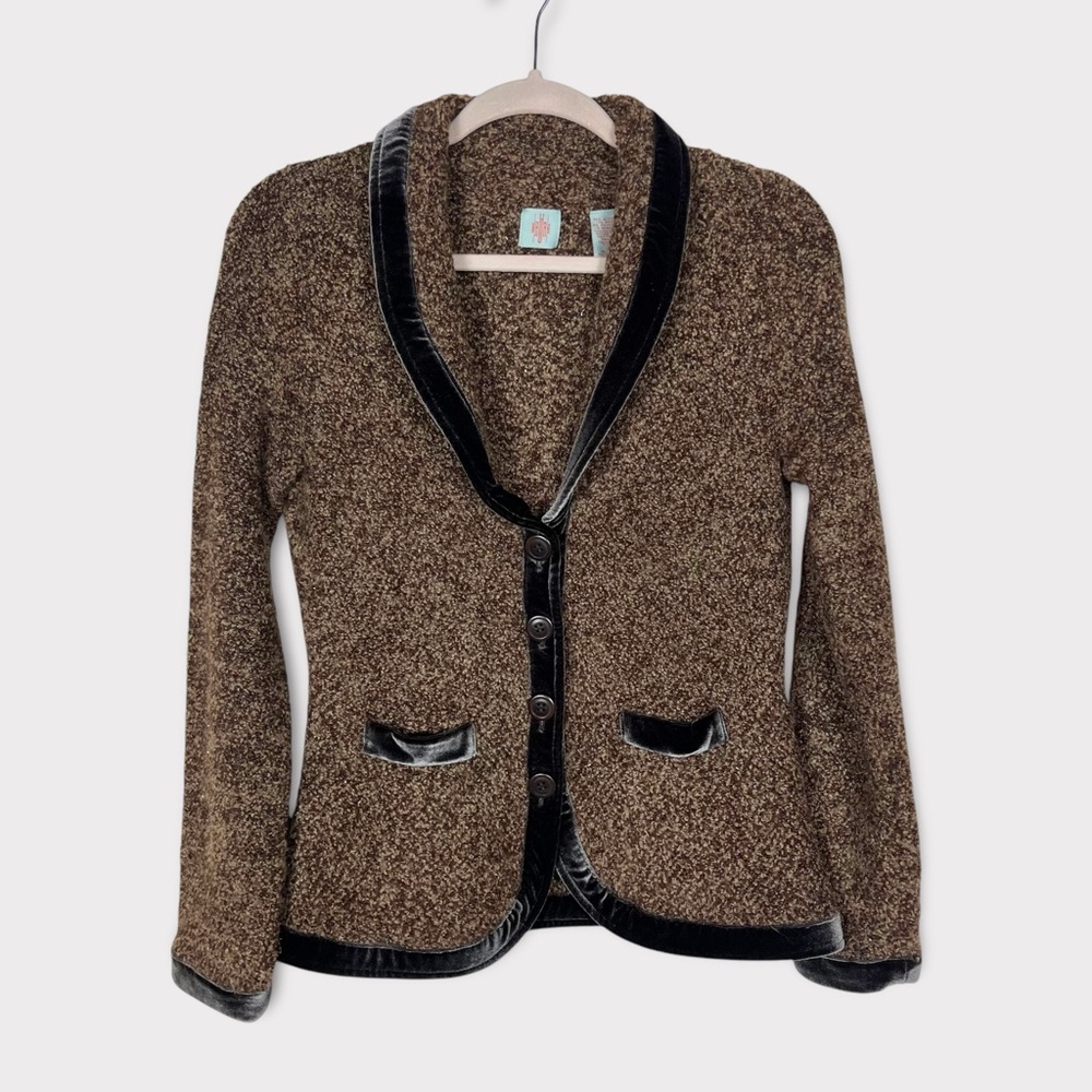 Anthropologie Hwr Cardigan Blazer Medium‎ Academia Preppy Office Neutral Cottage